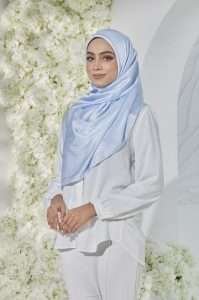 IRIS SQUARE HIJAB in Azure Tranquility (BLUE)