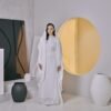 SAMARA ABAYA in Pearl White