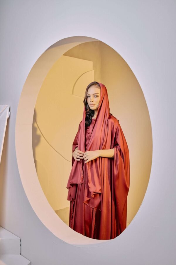 MEDINA ABAYA in Wine Red