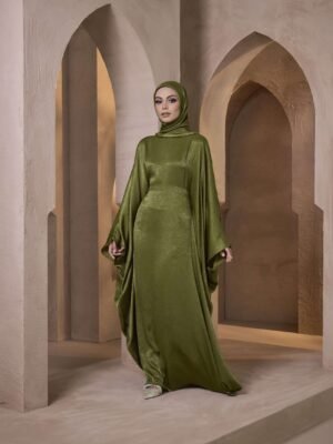 SAMARA ABAYA in Olive Green