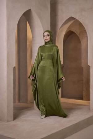 SAMARA ABAYA in Olive Green