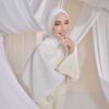 Qalbu Shawl in Creamy White