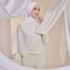 Qalbu Shawl in Creamy White