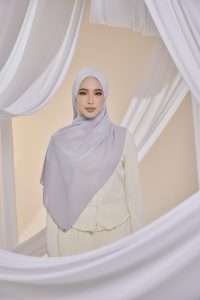 Qalbu Shawl in Dusty Silver