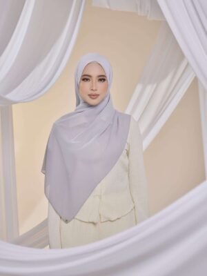 Qalbu Shawl in Dusty Silver