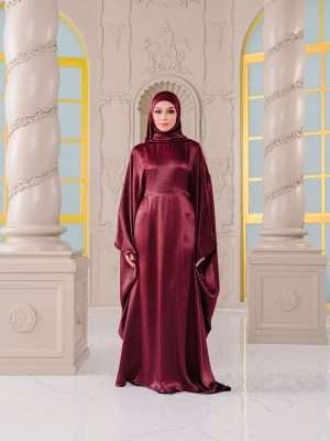 SAMARA ABAYA in Maroon Burgundy