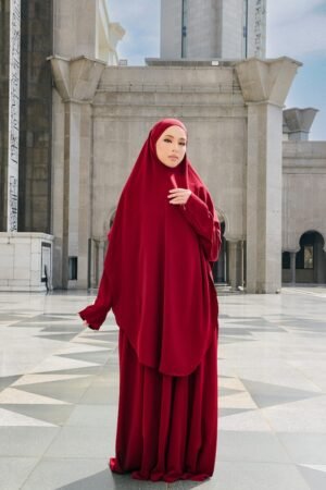 Al-Hayaa Series in Crimson Maroon