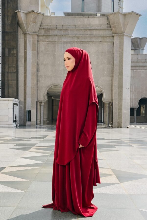 Al-Hayaa Series in Crimson Maroon