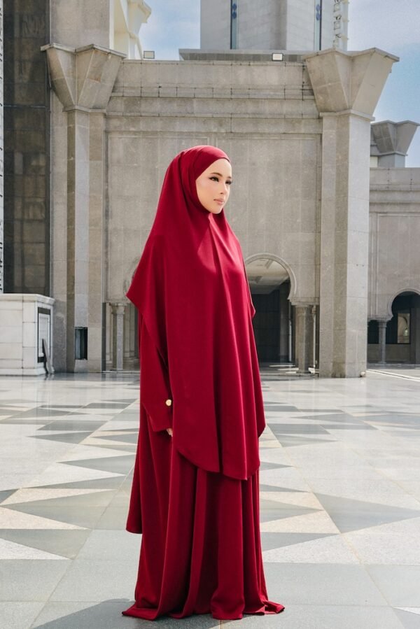 Al-Hayaa Series in Crimson Maroon
