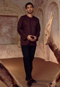 KURTA MALEEQ IN DARK BROWN