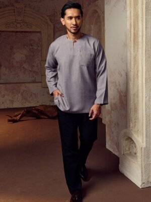 KURTA MALEEQ - DARK GREY