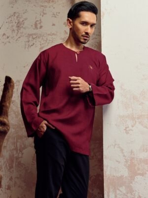 KURTA MALEEQ - DEEP MAROON