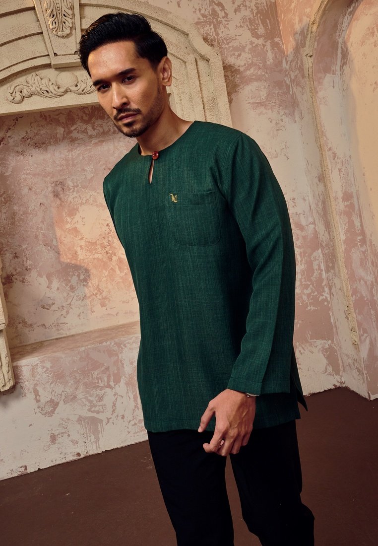 KURTA MALEEQ - EMERALD GREEN