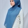 QALBU SHAWL SERIES - TEAL BLUE
