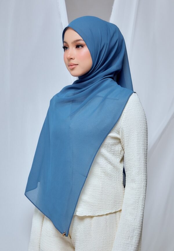 QALBU SHAWL SERIES - TEAL BLUE