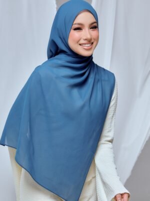 QALBU SHAWL SERIES - TEAL BLUE