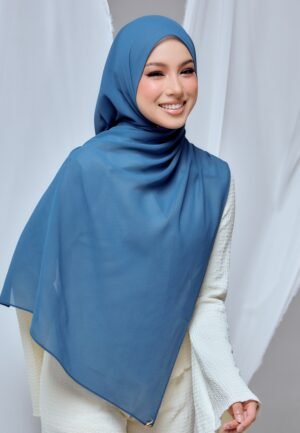 MAYANGBYANNTSYA0040502 QALBU SHAWL SERIES - TEAL BLUE