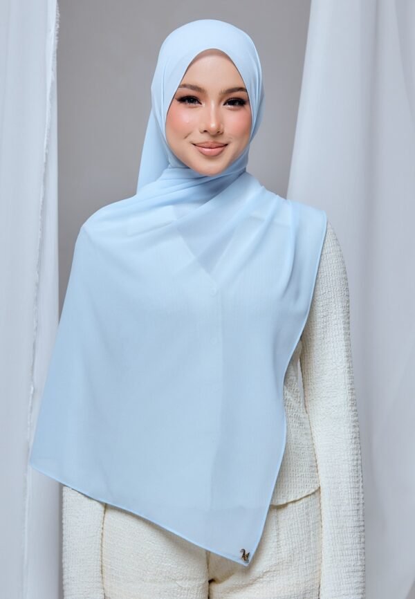 QALBU SHAWL SERIES - SKY BLUE