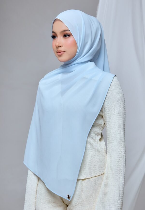 QALBU SHAWL SERIES - SKY BLUE