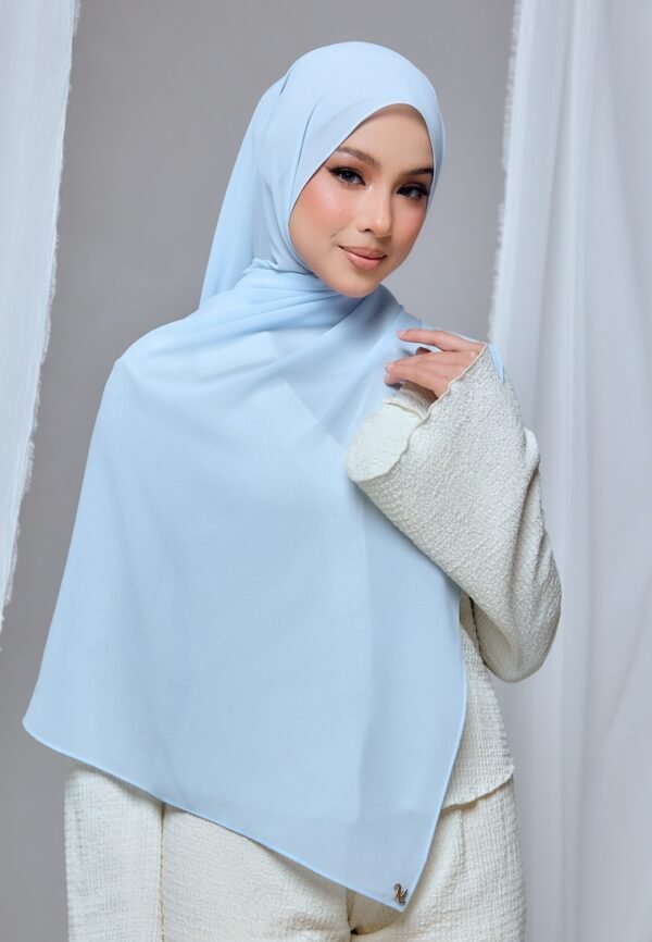 QALBU SHAWL SERIES - SKY BLUE