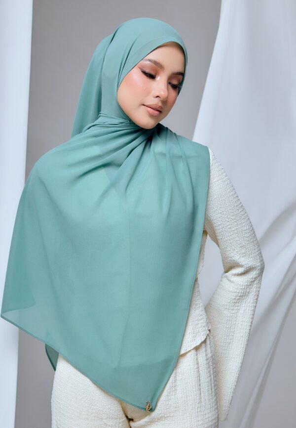 QALBU SHAWL SERIES - TEAL GREEN