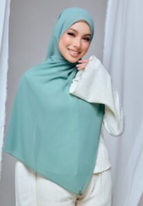 QALBU SHAWL SERIES - TEAL GREEN