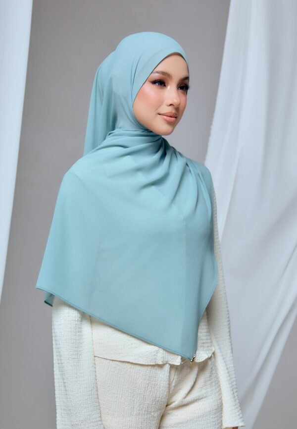 QALBU SHAWL SERIES - SOFT TEAL GREEN