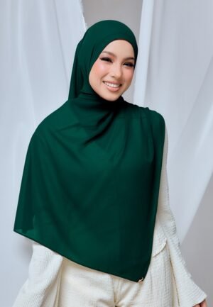 MAYANGBYANNTSYA0306 1767 QALBU SHAWL SERIES - EMERALD GREEN