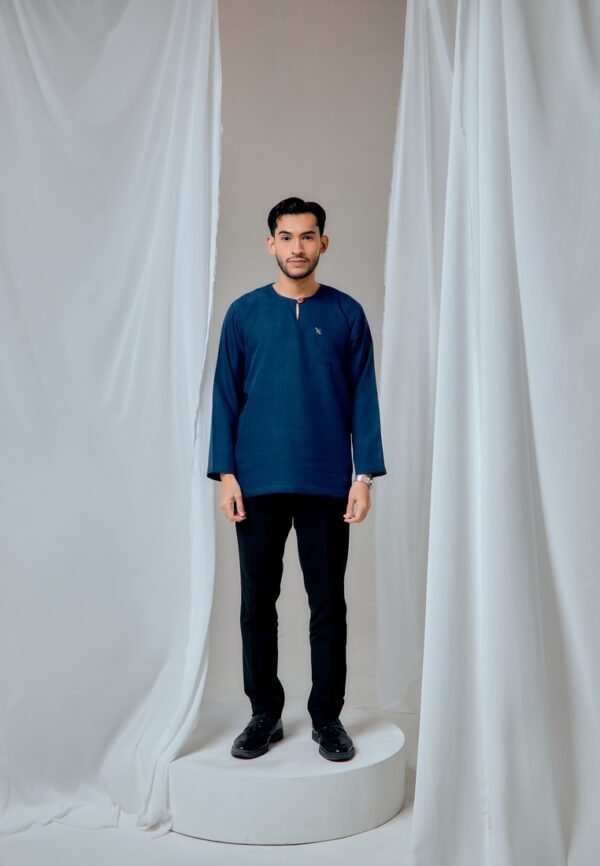 MAYANGBYANNTSYA03871368 KURTA MALEEQ IN TEAL BLUE