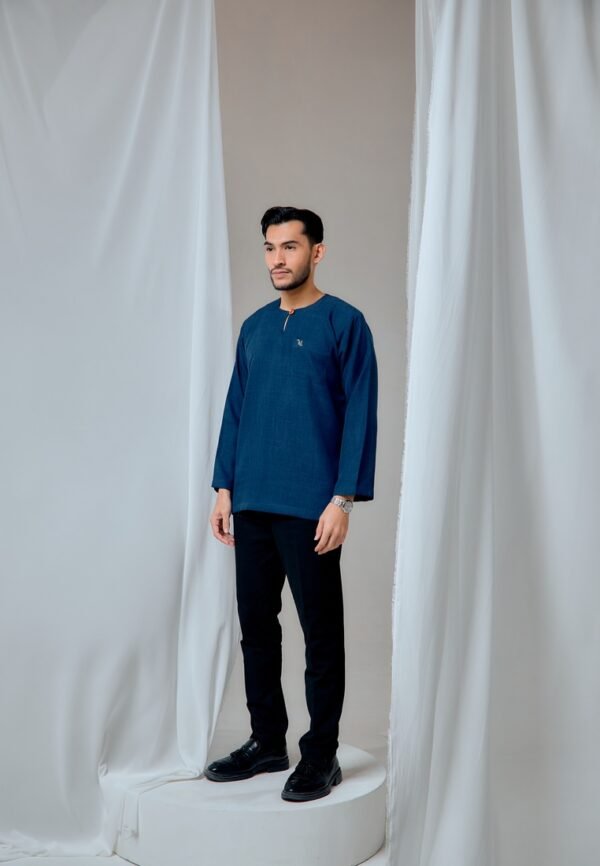 MAYANGBYANNTSYA03901371 KURTA MALEEQ IN TEAL BLUE