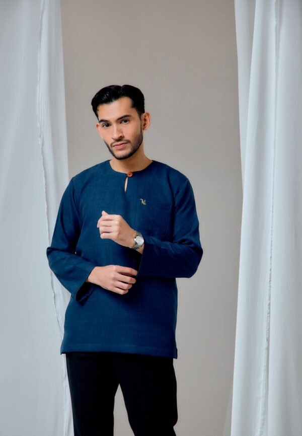 MAYANGBYANNTSYA04011381 KURTA MALEEQ IN TEAL BLUE