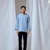 KURTA MALEEQ IN ASH BLUE