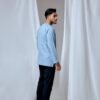 KURTA MALEEQ IN ASH BLUE