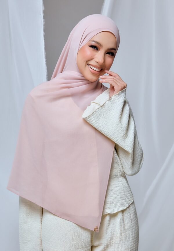 QALBU SHAWL SERIES - ROSE BROWN