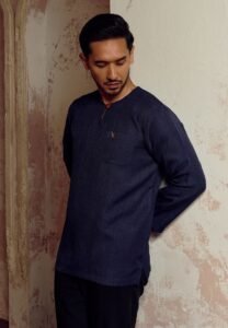 KURTA MALEEQ IN MIDNIGHT BLUE