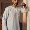Off White KURTA MALEEQ IN OFF WHITE
