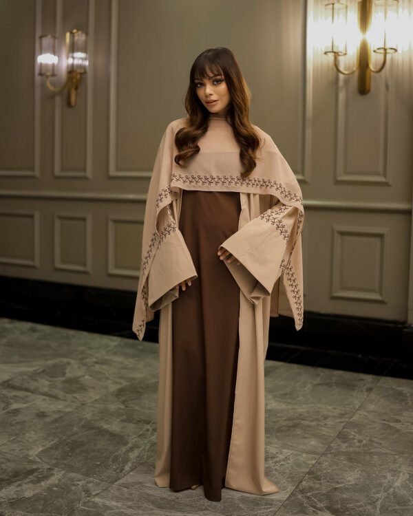AMEERAT ABAYA SERIES in Sahara Latte