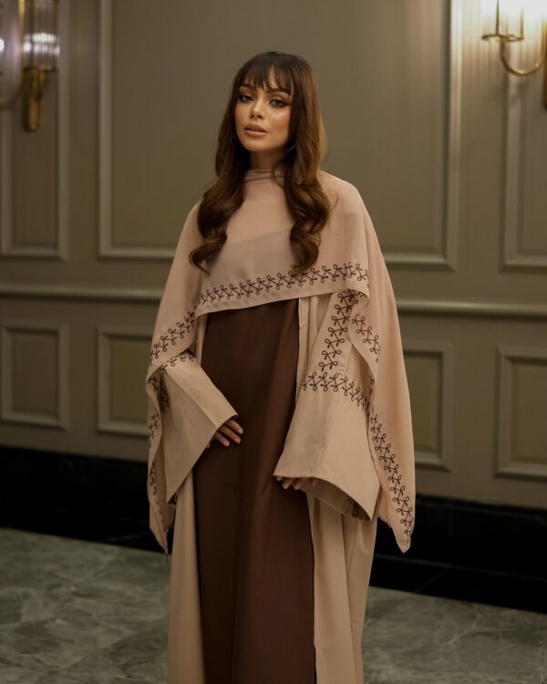 AMEERAT ABAYA SERIES in Sahara Latte