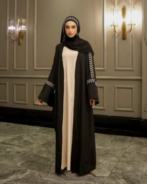 AMEERAT ABAYA SERIES in Midnight Noir