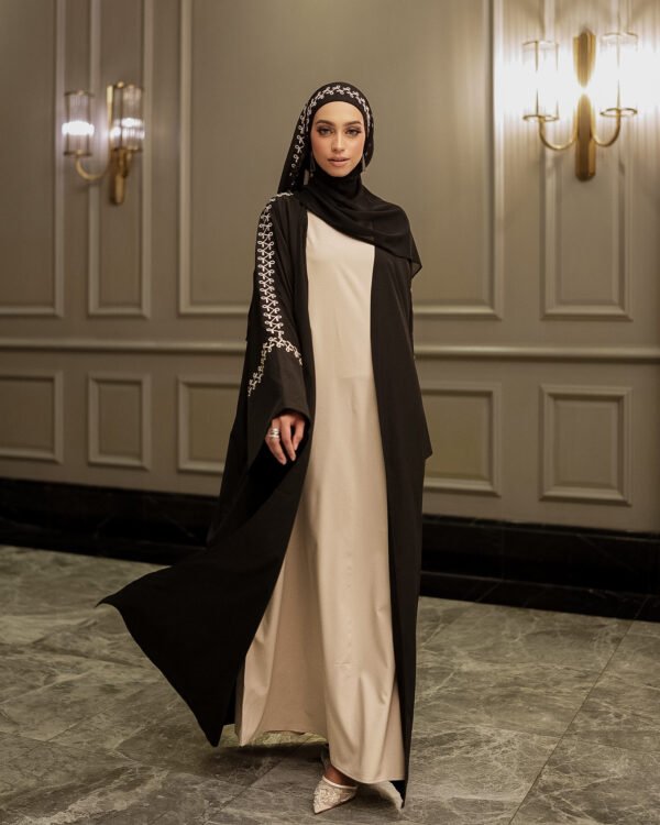 AMEERAT ABAYA SERIES in Midnight Noir